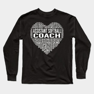 Assistant Softball Coach Heart Long Sleeve T-Shirt